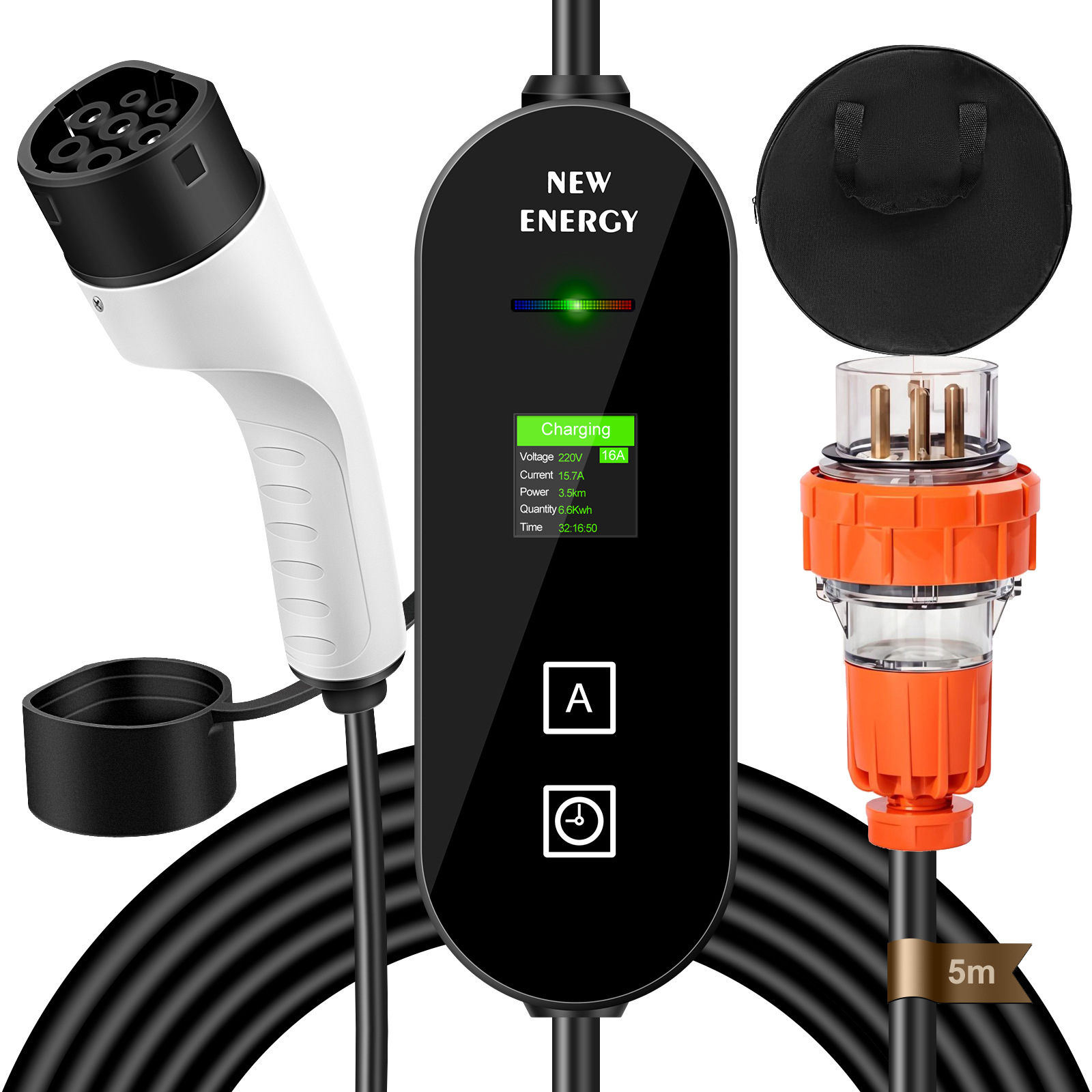EU/UK Plug CEE 32A/16A Portabl - đánh giá và giá Portable Ev Charger 32A Type 2 Cee Plug