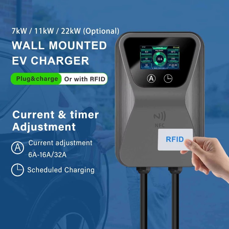 EV Charger Smart Wallbox 7kW 1 - đánh giá và giá 22Kw Wallbox Type 2 Ocpp Rfid